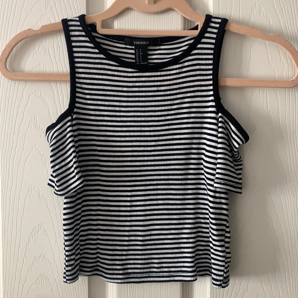 Forever 21 Striped Crop Top